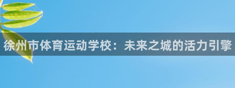 一竞技官网下载娱乐:徐州市体育运动学校:未来之城的活力引擎