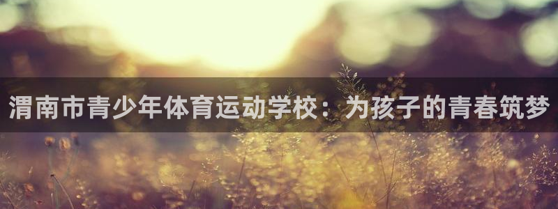  一竞技测速站网址：渭南市青少年体育运动学校：为孩子的青春筑梦