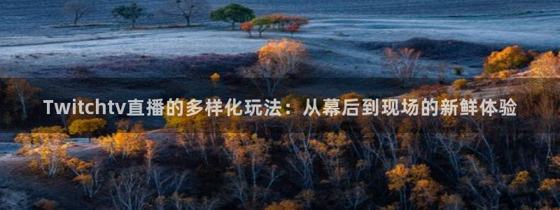 河豚足球直播：Twitchtv直播的多样化玩法：从幕后到现场的新鲜体验