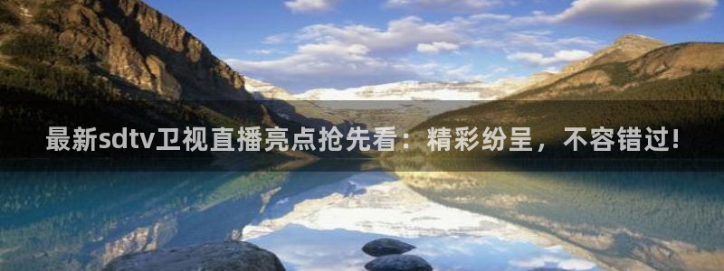 河豚视频：最新sdtv卫视直播亮点抢先看：精彩纷呈，不容错过!